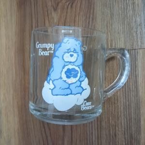 Care Bears "Grumpy Bear" Glass Mug 1984